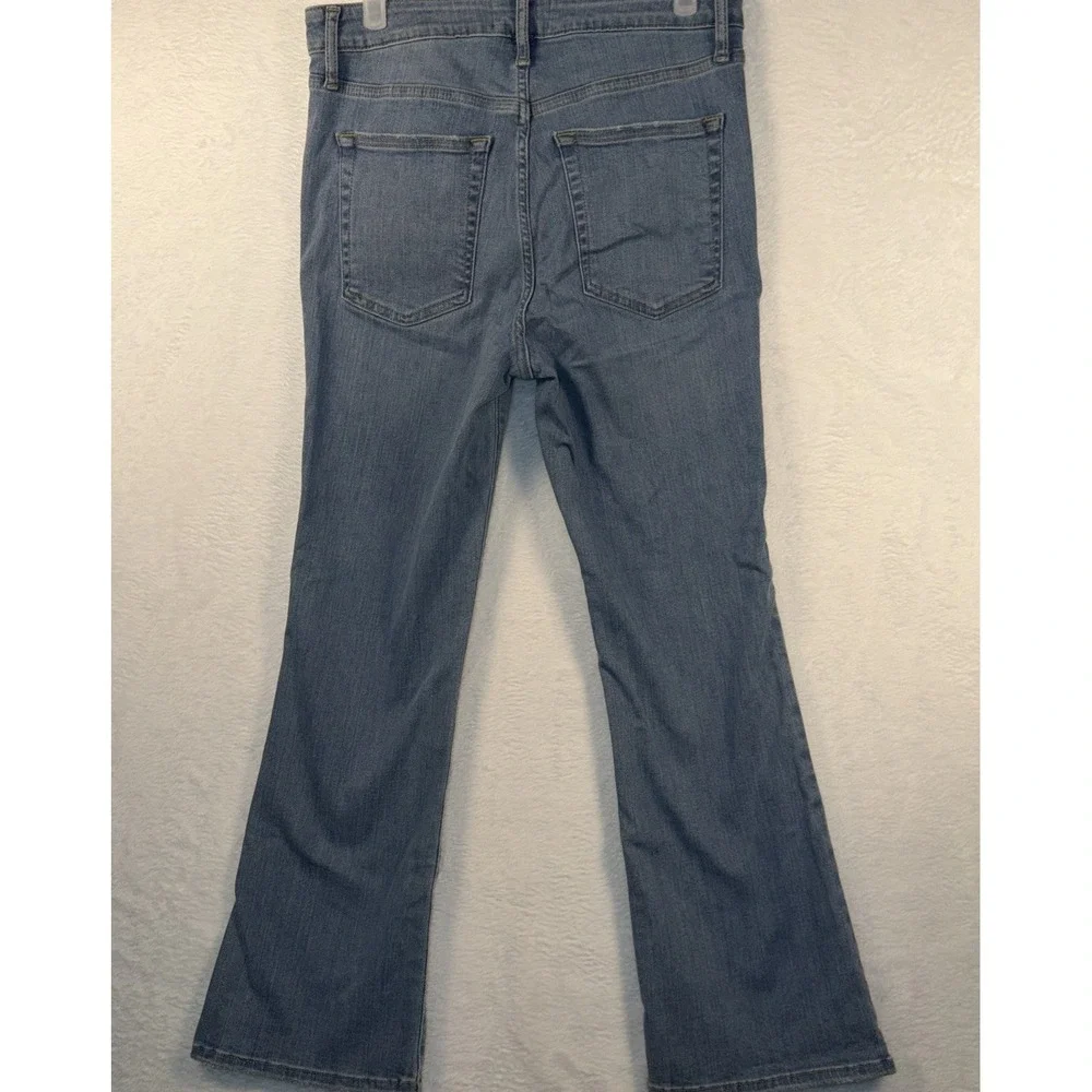 Frame Integrity Flare Light Wash Ankle Crop Stretch Jeans Size 30 - Picture 3 of 7